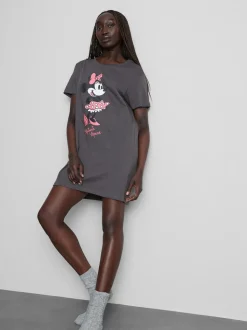 Nachthemd aus Baumwolle mit „Disney Minnie Maus“ Grafik