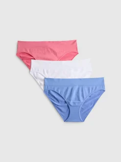 Nahtlose, geraffte Minislips, 3er-Pack
