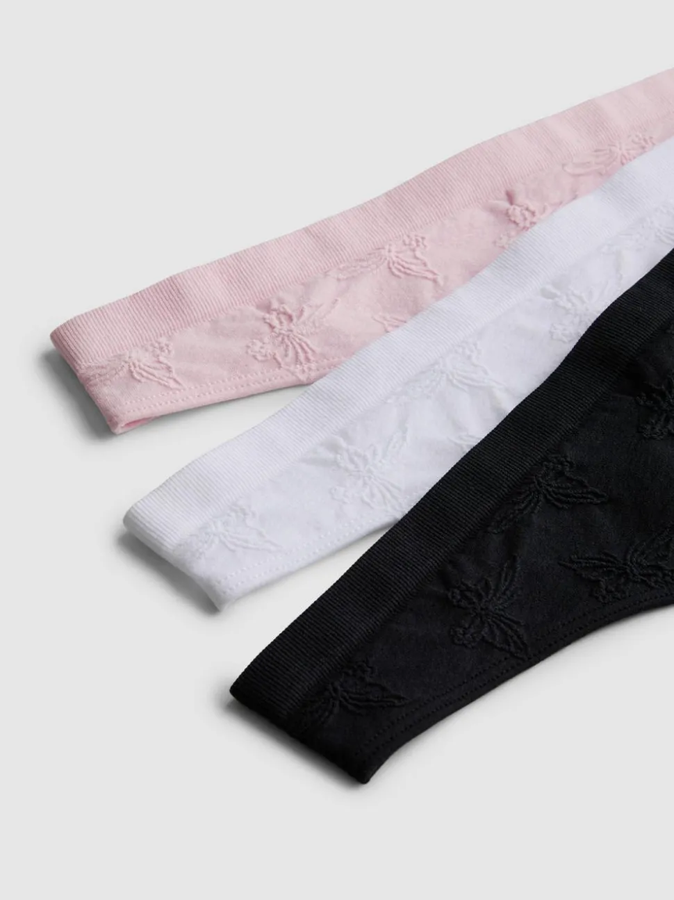 Nahtlose Jacquard-Tangas, 3er-Pack