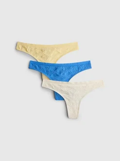 Nahtlose Jacquard-Tangas, 3er-Pack