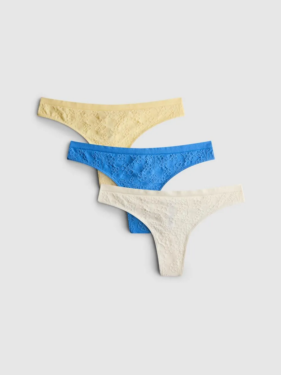 Nahtlose Jacquard-Tangas, 3er-Pack