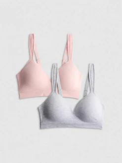 Nahtlose Lounge-BHs, 2er-Pack