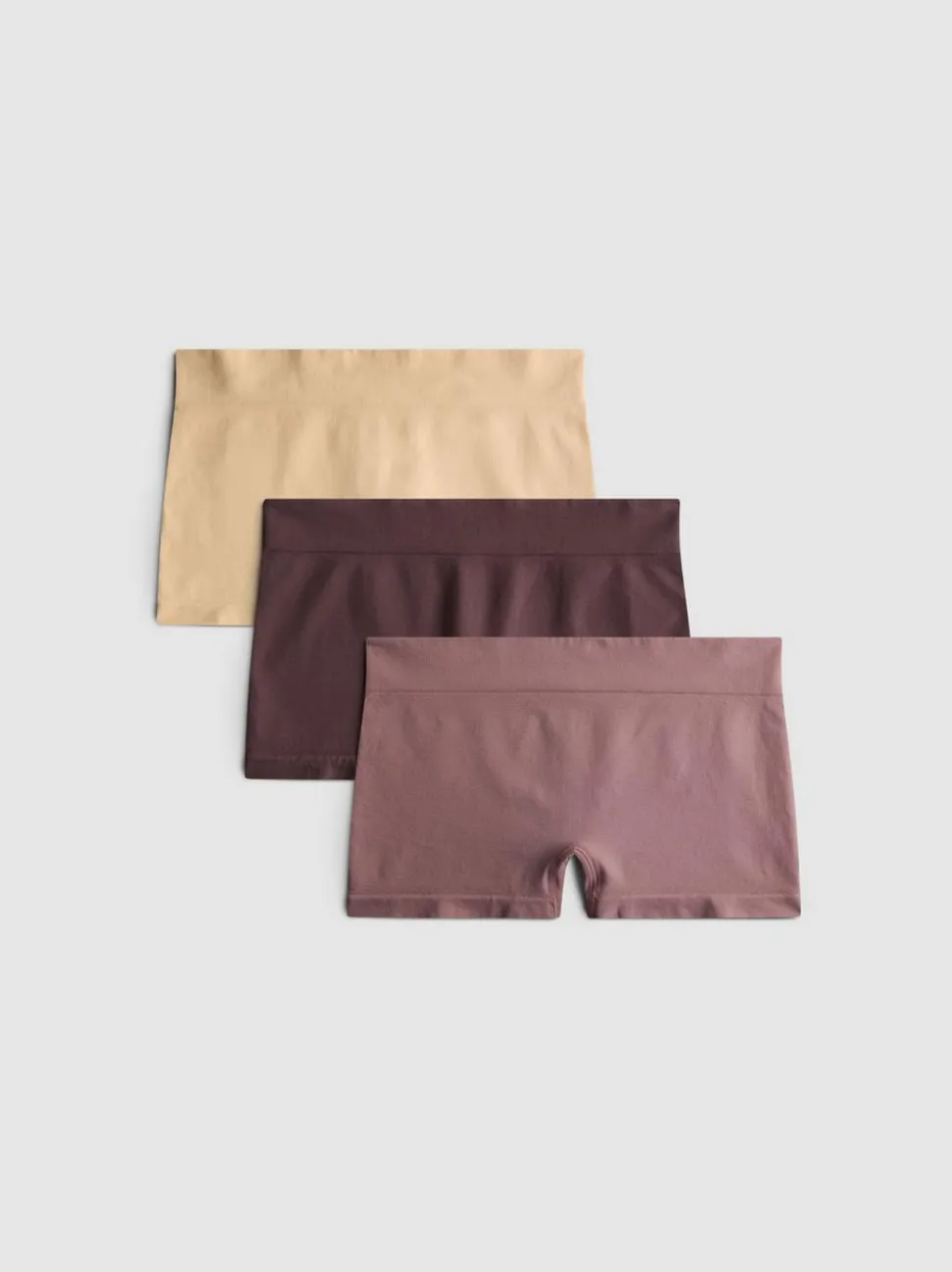 Nahtlose Shorts im Boyfriend-Look, 3er-Pack