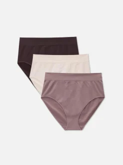 Nahtlose Slips mit hohem Bund, 3er-Pack