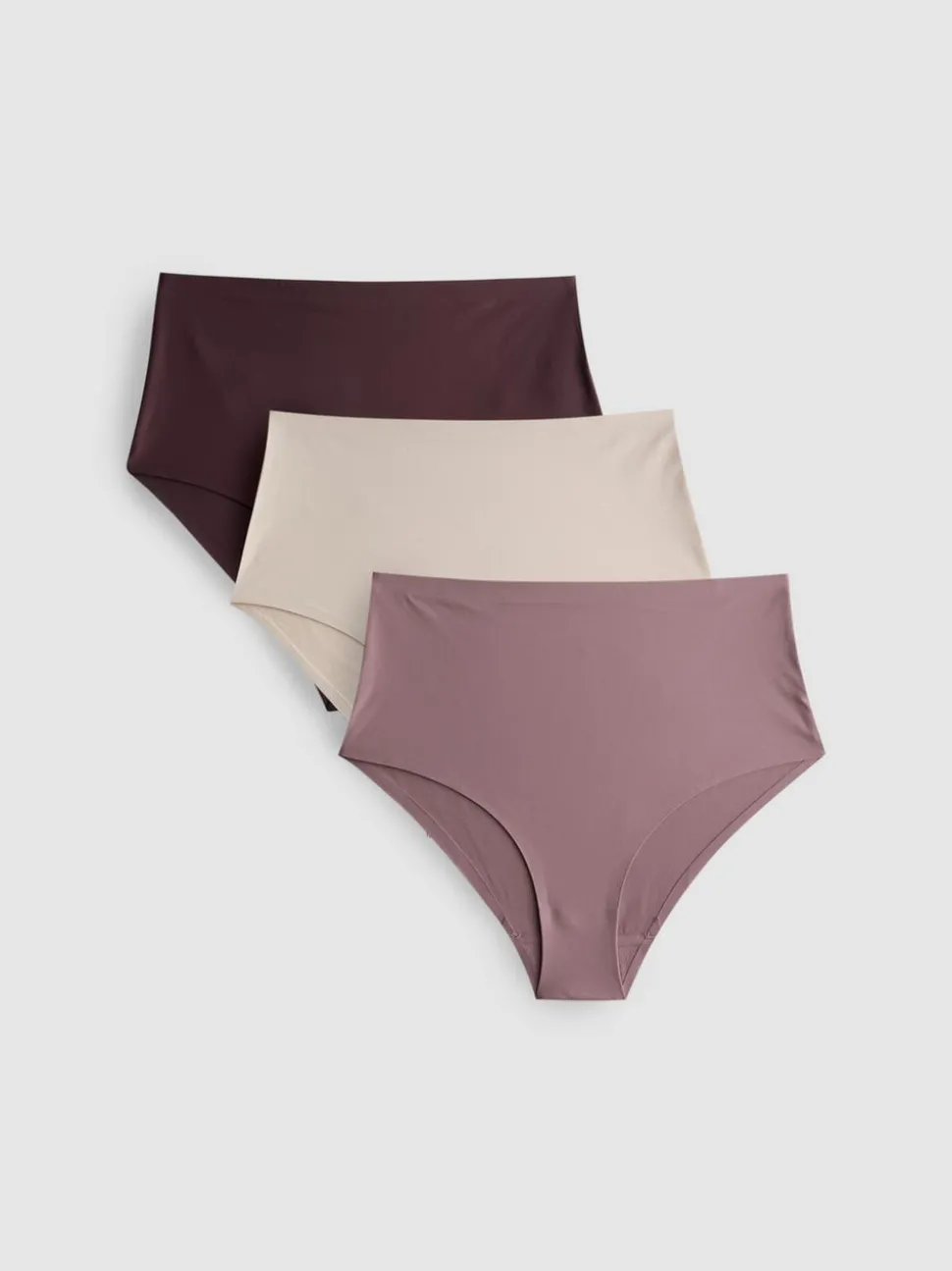 Nahtlose Slips mit hohem Bund, 3er-Pack