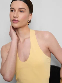 Neckholder-Top mit hohem Baumwollanteil