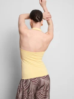 Neckholder-Top mit hohem Baumwollanteil