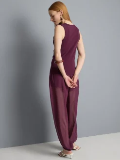 Netzstoffhose mit Bündchen