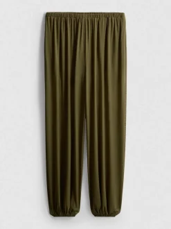 Netzstoff-Jerseyhose mit Bündchen