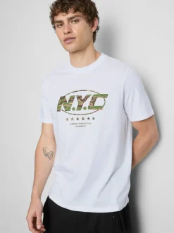 „NYC“ T-Shirt mit Grafik in Tarnmuster