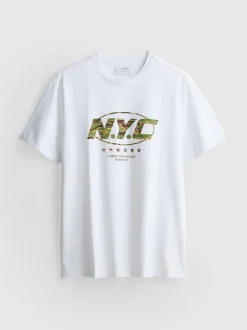 „NYC“ T-Shirt mit Grafik in Tarnmuster
