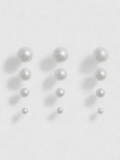 Ohrstecker mit Perlmutteffekt, 12er-Pack