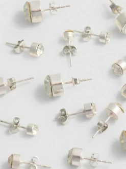 Ohrstecker mit Schmucksteinen, 5er-Pack