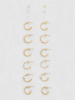 Ohrstecker und Creolen, 9er-Pack