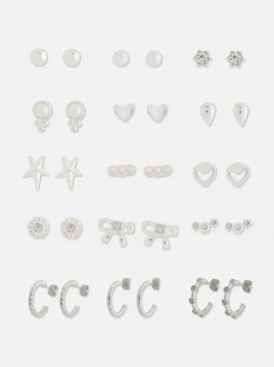 Ohrstecker und Creolen, 15er-Pack