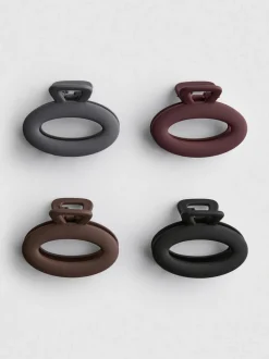 Ovale Haarklammern, 4er-Pack