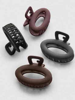 Ovale Haarklammern, 4er-Pack