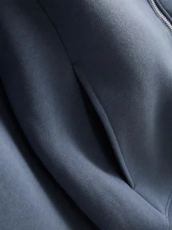 Oversized-Hoodie aus Baumwollmischung mit Reißverschluss