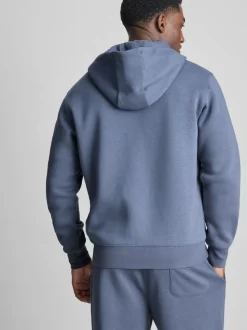 Oversized-Hoodie aus Baumwollmischung mit Reißverschluss