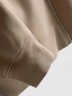 Oversized-Hoodie aus Baumwollmischung mit Reißverschluss