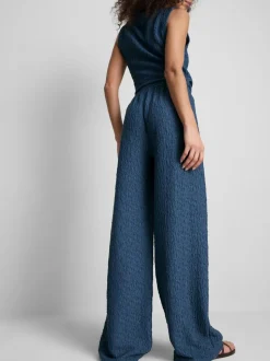 „Paula Echevarría“ Hose in Knitteroptik mit weitem Bein
