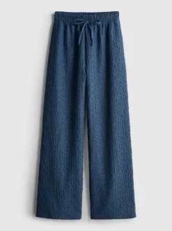„Paula Echevarría“ Hose in Knitteroptik mit weitem Bein