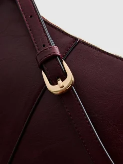 „Paula Echevarría“ Kunstleder-Schultertasche mit Nieten