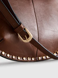 „Paula Echevarría“ Kunstleder-Schultertasche mit Nieten