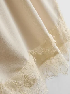 „Paula Echevarría“ Satin-Trägertop mit Spitzenbesatz