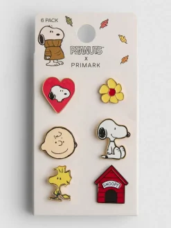 „Peanuts“ Anstecker, 6er-Pack