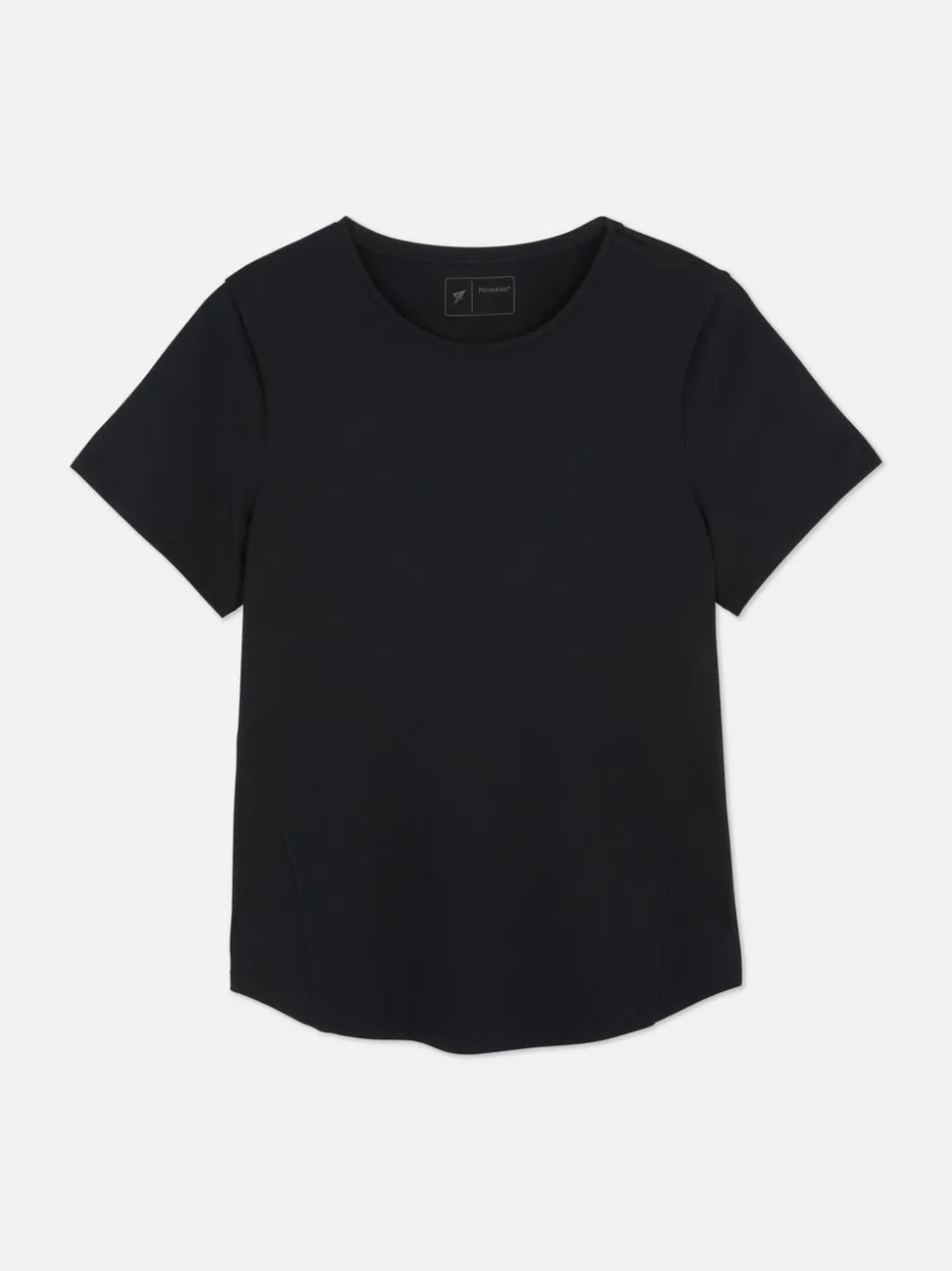Performance-T-Shirt mit abgerundetem Saum