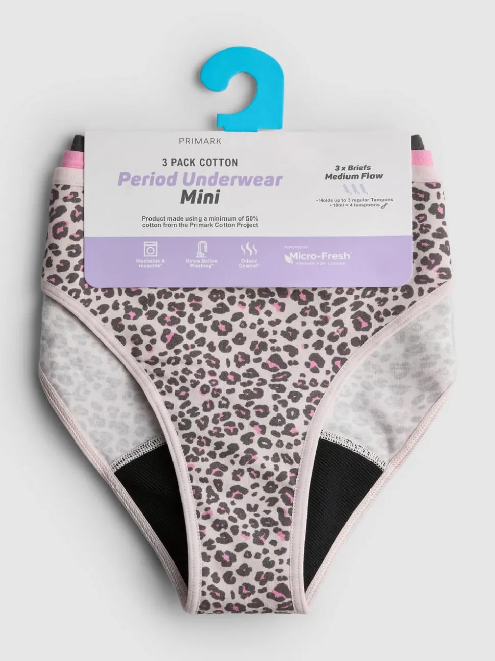 Perioden-Minislips für mittlere Blutungen, 3er-Pack