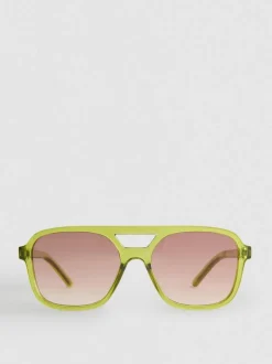Pilotensonnenbrille mit transparenter Fassung