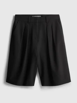 Plissierte Bermudashorts