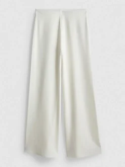 Plissierte Jerseyhose mit weitem Bein