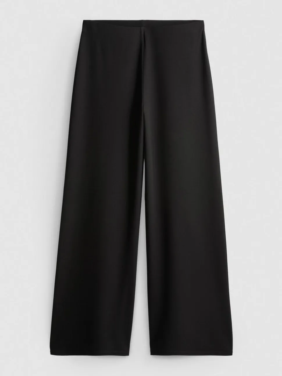 Plissierte Jerseyhose mit weitem Bein