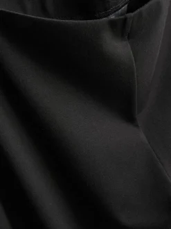 Plissierte Jerseyhose mit weitem Bein