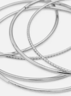 Polierte Metallarmreifen, 6er-Pack
