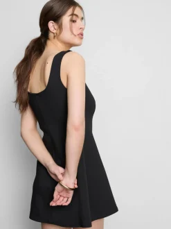 Ponté-Minikleid mit hohem Baumwollanteil