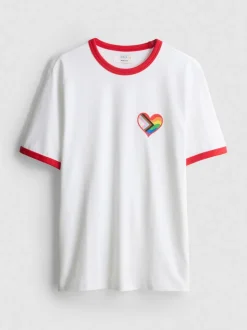 „Pride“ Ringer-T-Shirt aus reiner Baumwolle