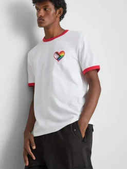 „Pride“ Ringer-T-Shirt aus reiner Baumwolle