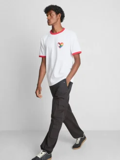 „Pride“ Ringer-T-Shirt aus reiner Baumwolle