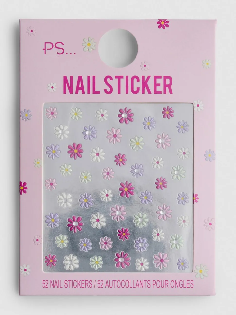 PS... Blumen-Nagelsticker, 52er-Pack