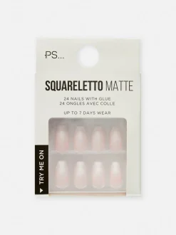 PS... French-Kunstnägel im Squareletto-Stil