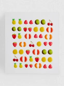 PS... Frucht-Nagelsticker, 52er-Pack