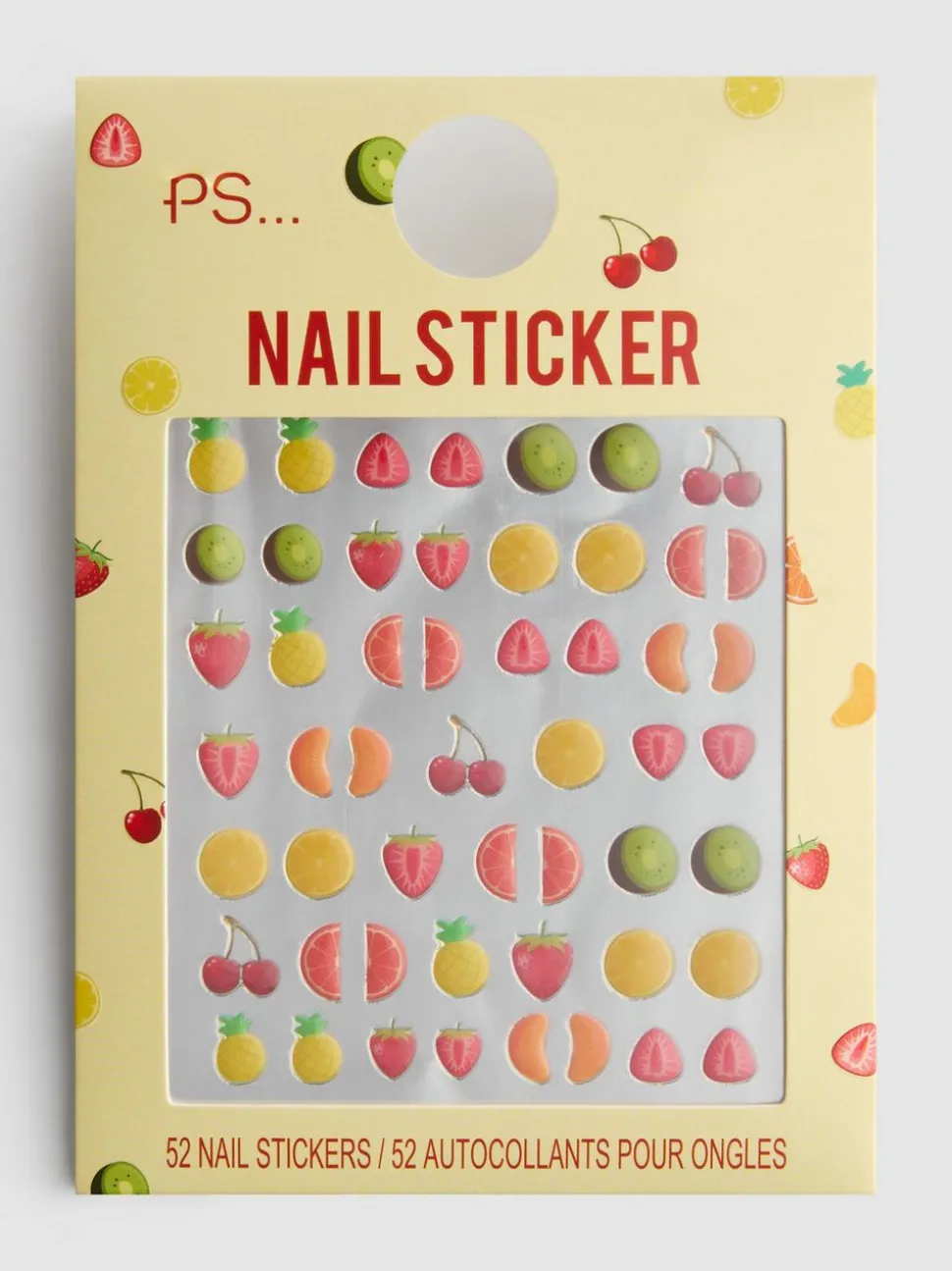 PS... Frucht-Nagelsticker, 52er-Pack