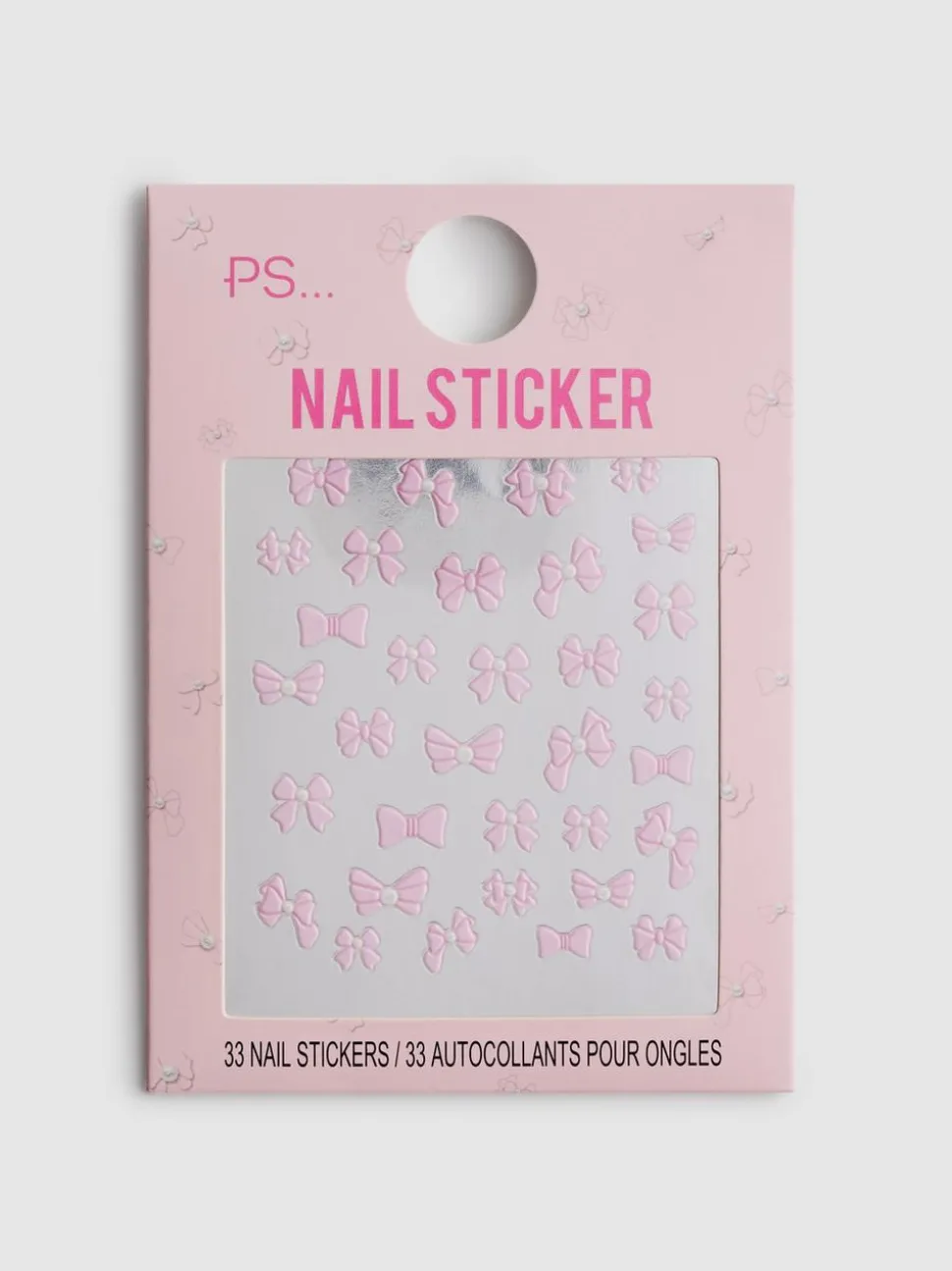 PS... Schleifenförmige Nailart-Sticker, 33er-Pack