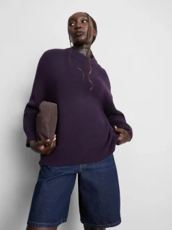 Pullover aus Wollgemisch mit Rundhalsausschnitt im Oversized-Look