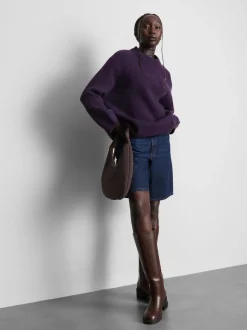 Pullover aus Wollgemisch mit Rundhalsausschnitt im Oversized-Look