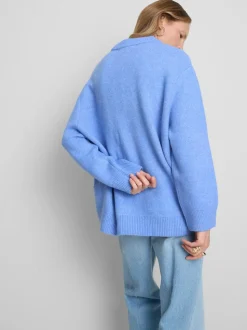 Pullover aus Wollgemisch mit Rundhalsausschnitt im Oversized-Look